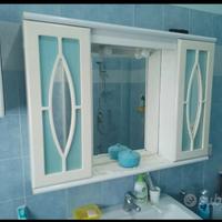 Armadietto con specchio arredo bagno due ante 