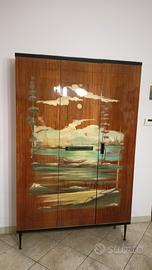 armadio ingresso in teak anni 70 mid century