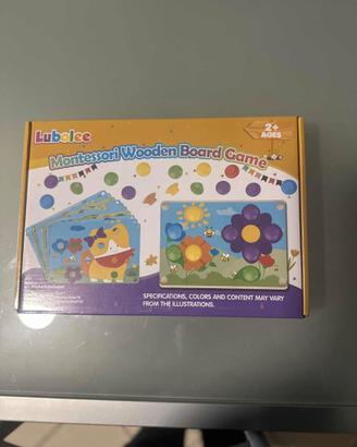 Gioco Montessori con Chiodini Colorati e Carte