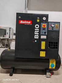 Compressore a vite silenziato con essiccatore