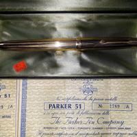 PENNA PARKER 51 STILOGRAFICA LAMINATA ORO 