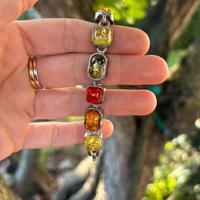 Bracciale vintage ambra argento 925