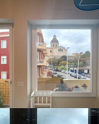 Bonaria, panoramico trivano ristrutturato