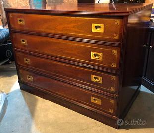 Cassettiera comò in stile "vecchia marina" mogano