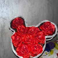 Scatola Topolino con Rose in seta eterne