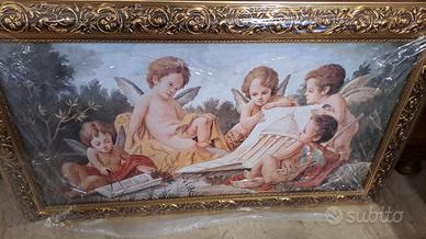 quadro cornice dorata con angeli