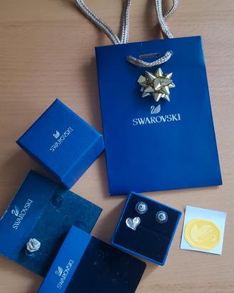 Swarovski Orecchini Vintage Cuore e Fiore