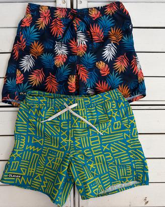 Lotto da 2 Costumi Mare Bambino 7-8 anni 123-130cm