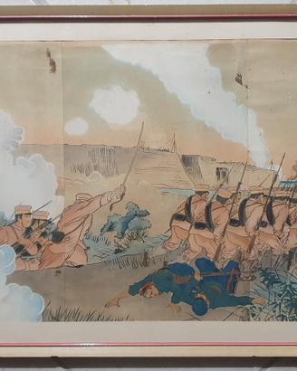 Antiche stampe giapponesi Guerra Russo Giapponese
