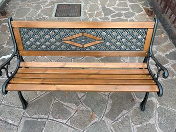 Panchina da giardino / esterno in ghisa e legno