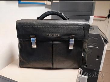 borsa valigetta 24 ore piquadro fiore di pelle ner