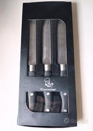 SET 3 COLTELLI DA CUCINA ACCIAIO INOX