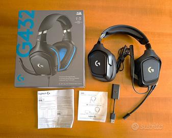 Cuffie LOGITECH G432, full set e cuscinetti nuovi
