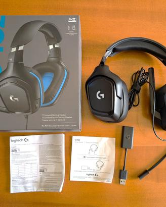 Cuffie LOGITECH G432, full set e cuscinetti nuovi