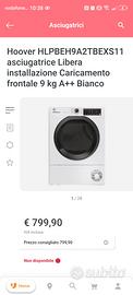  Asciugatrice hoover link pro 9kg touch screen 