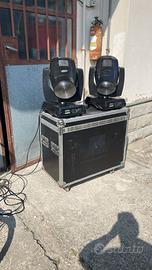 Teste mobili beam 300 con Flight case