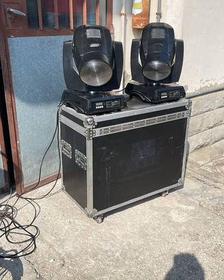 Teste mobili beam 300 con Flight case