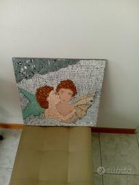 quadro a mosaico "il primo bacio"