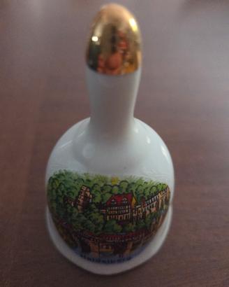 campanella souvenir in porcellana tedesca  
