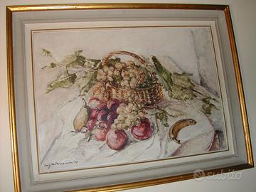 Composizione di Frutta secca Dipinti ad olio