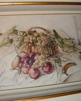 Composizione di Frutta secca Dipinti ad olio