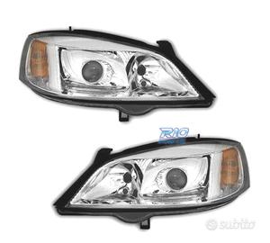 FARI XENON PER OPEL ASTRA G 97-04 FONDO CROMATO