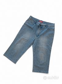 Jeans Donna RE&X Pinocchietto Blu Denim Taglia 48