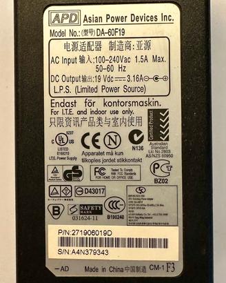 Pezzo di ricambio: Alimentatore– Acer