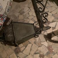 Lampione antico in ferro battuto artigianale d’epo