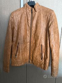 Giubbetto pelle marrone chiaro