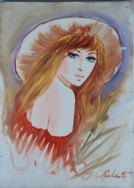 quadro su tela " volto donna  "