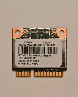 Scheda WiFi Bluetooth Notebook Atheros QCWB335 BT