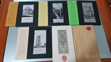 Quadri 15 stampe su seta Como ,Lecco ecc Roma