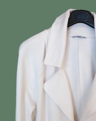 Cappotto leggero / Blazer lungo ZARA bianco panna