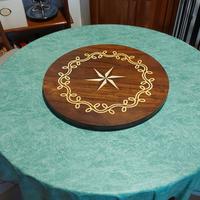 vassoio girevole del Brasile intarsiato a mano