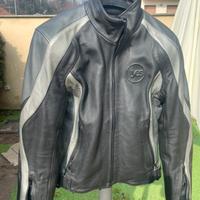 Giacca motto donna in pelle