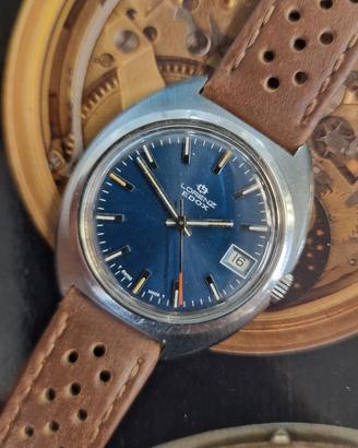Lorenz Edox 37mm Calendar 1970s Blue Dial