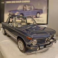 Autoart Bmw 2002 Baur Cabrio Blu 1:18 Rarità