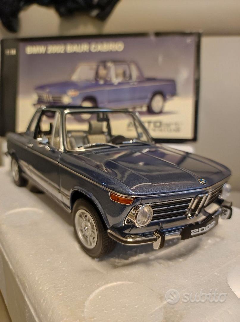 Autoart Bmw 2002 Baur Cabrio Blu 1:18 Rarità - Collezionismo In