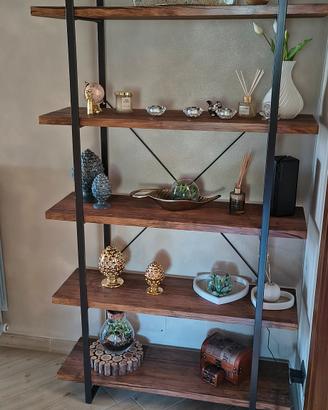 libreria scaffale legno 5 ripiani