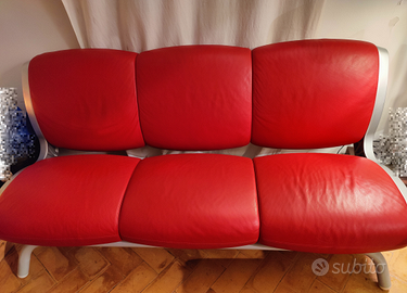 Divano MARC NEWSON GLUON di MOROSO in Pelle rosso