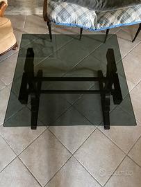 Tavolino ferro vetro