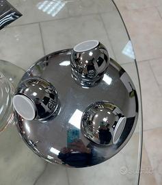 Faretto da soffitto cromato  a 3 occhi