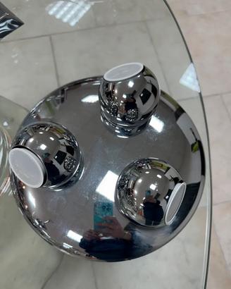 Faretto da soffitto cromato  a 3 occhi