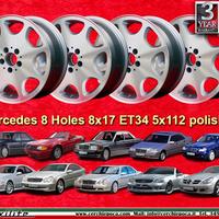 4 pz cerchi Mercedes 8 Holes 8x17 ET34 5x112