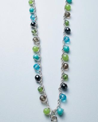 Collana choker con cristalli e ciandolo stella
