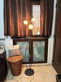 Piantana lampada da terra 3 luci a fiore