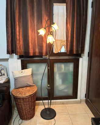 Piantana lampada da terra 3 luci a fiore