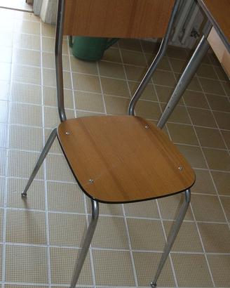 Sedia singola in formica da cucina anni 70 vintage