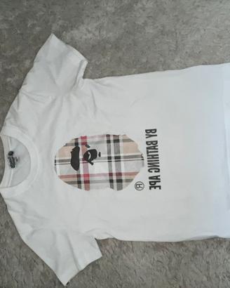 Maglia bape x burberry